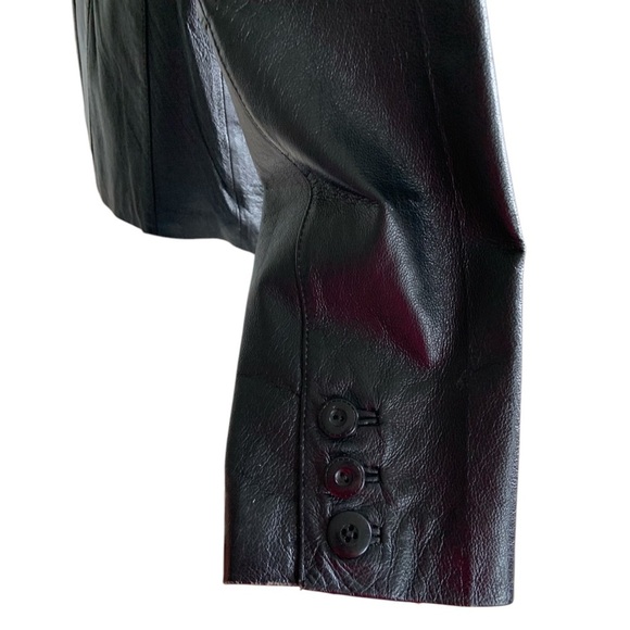East 5 Classic Black Leather Women's blazer - Picture 6 of 15